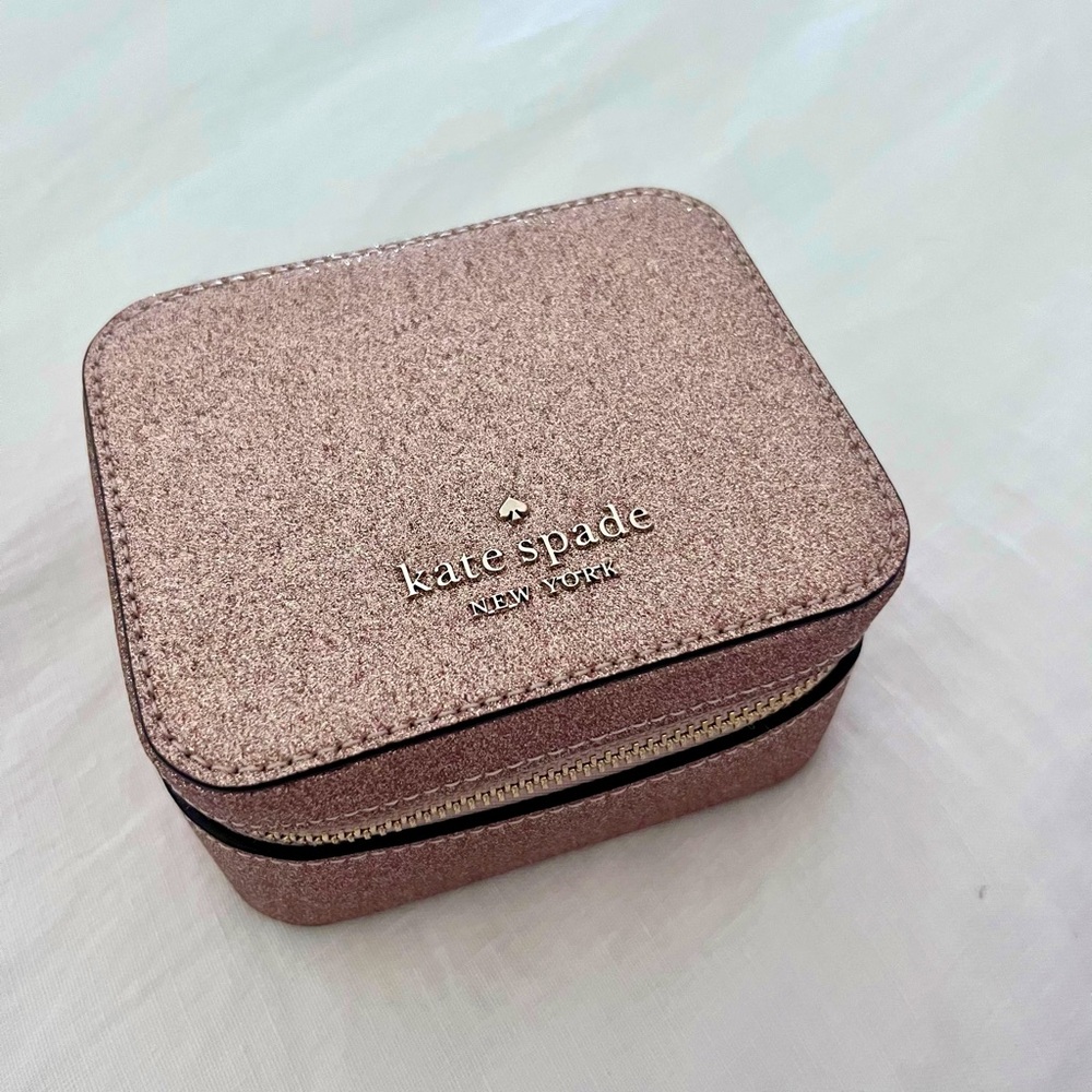 NWOT Kate Spade Travel Jewelry Box Tinsel Pink